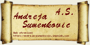 Andreja Šumenković vizit kartica